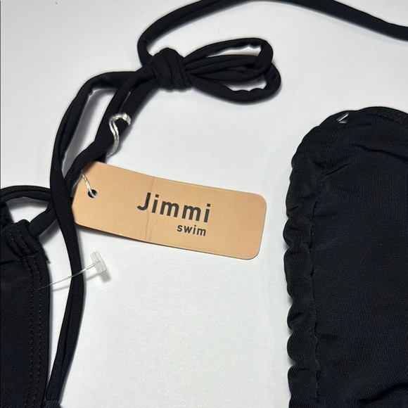 Jimmi Swim Black Bikini Set with White Accents. Size S Top and Size S Bottom - Picture 4 of 6